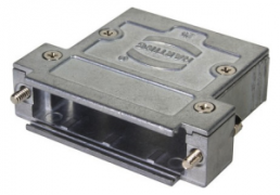 D-Sub connector housing, size: 3 (DB), straight 180°, zinc die casting, silver, 61030011117