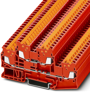 Double level terminal, quick connection, 0.25-1.5 mm², 4 pole, 17.5 A, 6 kV, red, 3205118