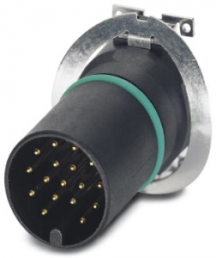 Plug, 17 pole, SMD connection, screw locking, straight, 1418651