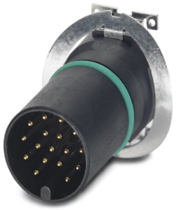 Plug, M12, 17 pole, SMD, screw locking, straight, 1411961