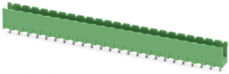 Pin header, 2 pole, pitch 5.08 mm, straight, green, 1758238