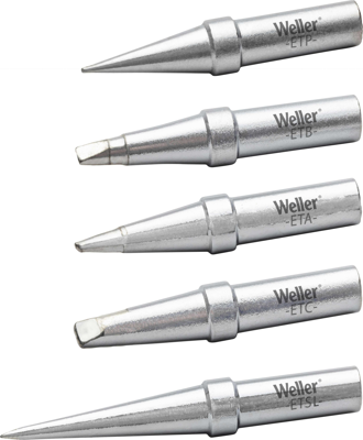 ET SOLDERING TIP SET Weller Soldering tips, desoldering tips and hot air nozzles