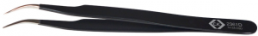 ESD precision tweezers, uninsulated, antimagnetic, stainless steel, 120 mm, T2361D
