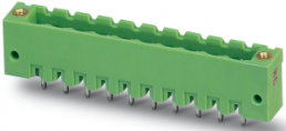 Pin header, 11 pole, pitch 5 mm, straight, green, 1924509