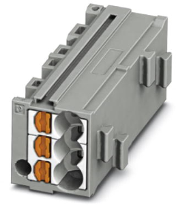 Shunting honeycomb, push-in connection, 0.14-2.5 mm², 1 pole, 17.5 A, 6 kV, gray, 3270301