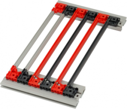 Guide Rail With Coding for CompactPCI/ VME64x,PC, 220 mm, 2.5 mm Groove Width, Grey