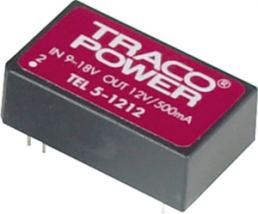DC/DC converter, 9-18 VDC, 5 W, 1 output, 5 VDC, 81 % efficiency, TEL 5-1211