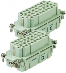 Socket contact insert, 32B, 64 pole, unequipped, crimp connection, with PE contact, 09320323111