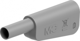 4 mm plug, screw connection, 1.0 mm², CAT II, CAT III, gray, 66.2020-28