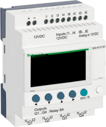 Compact smart relay Zelio Logic - 12 I O - 12 V DC - clock - display