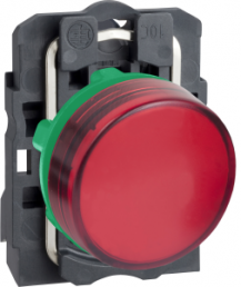 Signal light, illuminable, waistband round, red, mounting Ø 22 mm, XB5AVB4