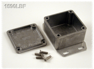 Aluminum die cast enclosure, (L x W x H) 119 x 94 x 38 mm, black (RAL 9005), IP54, 1590BB2FLBK