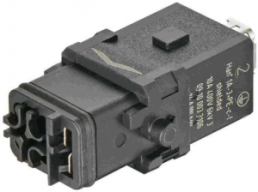 Socket contact insert, 1A, 3 pole, crimp connection, with PE contact, 09100033106
