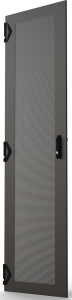 Varistar CP Steel Door, Perforated With 1-PointLocking, RAL 7021, 52 U, 2450H, 600W