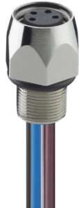Sensor actuator cable, M8-flange socket, straight to open end, 3 pole, 0.5 m, PVC, metal, 4 A, 0820 03 T8CW 0,5M