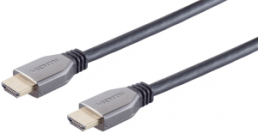 Ultra High Speed HDMI cable with metal housing, HDMI plug type A to HDMI plug type A, 1.5 m