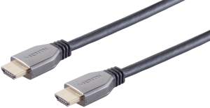 Ultra High Speed HDMI cable with metal housing, HDMI plug type A to HDMI plug type A, 0.5 m