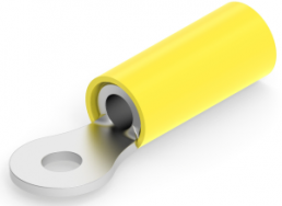 Insulated ring cable lug, 2.62-6.64 mm², AWG 10, 3.68 mm, M3.5, yellow