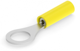 Insulated ring cable lug, 0.12-0.4 mm², AWG 26 to 22, 4.34 mm, M4, yellow