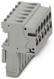 Plug, spring balancer connection, 0.08-4.0 mm², 6 pole, 24 A, 6 kV, gray, 3041765