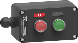 ATEX pushbutton station, 1 start button green, 1 stop button red, 1 Form A (N/O) + 1 Form B (N/C), XAWG210EX