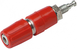 Pole terminal, 2 mm, red, 30 VAC/60 VDC, 6 A, solder connection, gold-plated, MPK 1 RT