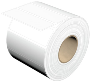 Polyester Label, (L x W) 76 x 25 mm, white, Roll with 1000 pcs