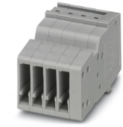 COMBI jack, push-in connection, 0.14-1.5 mm², 4 pole, 17.5 A, 6 kV, gray, 3213409