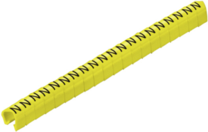 PVC cable maker, imprint "0", (W x H) 3 x 6 mm, max. bundle Ø 5 mm, yellow, 0689800000