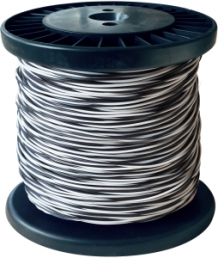 PVC-switching wire, Yv, black/white, outer Ø 1.1 mm