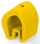 PVC cable maker, imprint "J", (L) 4.5 mm, max. bundle Ø 3.2 mm, yellow, EC5203-000