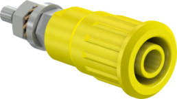 4 mm socket, screw connection, mounting Ø 12.2 mm, CAT III, yellow, 49.7092-24
