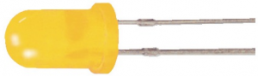 LED, THT, Ø 5 mm, yellow, 588 nm, 5 to 20 mcd, 30°, L-7113YD