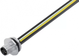 Sensor actuator cable, M12-flange plug, straight to open end, 3 pole + PE, 0.2 m, 12 A, 09 0691 642 04