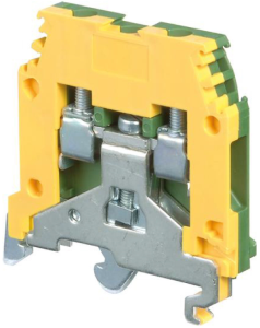 Terminal block, screw connection, 2.5 mm², 2 pole, yellow/green, 1SNA165488R2700