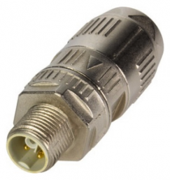 Plug, M12, 5 pole, crimp connection, screw locking, straight, 21038961515