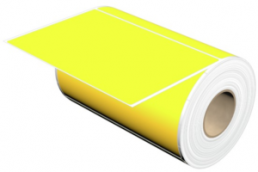 Polyvinyl chloride Label, (L x W) 150 x 101 mm, yellow, Roll with 250 pcs