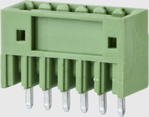 Pin header, 3 pole, pitch 2.5 mm, straight, green, 31373103