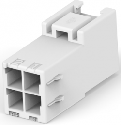 Socket housing, 4 pole, pitch 3.96 mm, natural, 368587-1