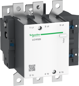 Power contactor, 3 pole, 225 A, 400 V, 3 Form A (N/O), coil 24 VDC, bolt connection, LC1F225BD