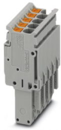 Plug, push-in connection, 0.14-4.0 mm², 5 pole, 24 A, 6 kV, gray, 3211284