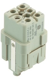 Socket contact insert, 3A, 5 pole, unequipped, crimp connection, with PE contact, 09120053104