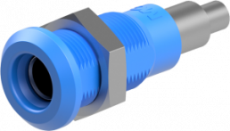 4 mm socket, solder connection, mounting Ø 8.1 mm, blue, 64.3042-23