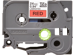 Labelling tape cartridge, 24 mm, tape red, font black, 8 m, TZE-451