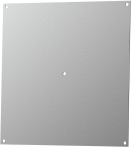 Mounting plate, sheet steel, (L x W x H) 262 x 198 x 2 mm, 42432101