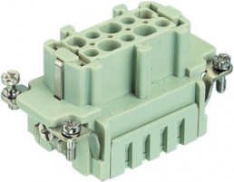 Socket contact insert, 10B, 10 pole, equipped, cage clamp terminal, with PE contact, 09330102716