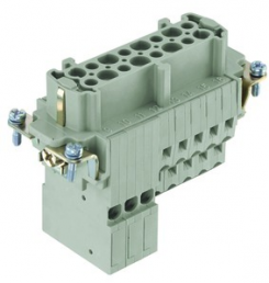 Socket contact insert, 16B, 14 pole, equipped, cage clamp terminal, with PE contact, 09330162728