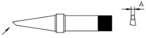 Soldering tip, Round, Ø 6.9 mm, (T x L) 3.2 x 33 mm, 480 °C, PT CC9