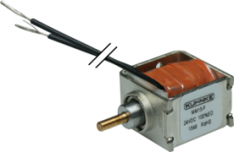 Miniature linear solenoid, MM 15-F-24VDC, 100 % duty cycle