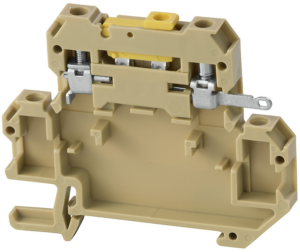 Isolating and measuring isolating terminal block, screw connection, 0.5-4.0 mm², 10 A, beige/yellow, 1308260000